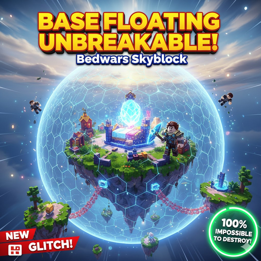 Bedwars Skyblock Roblox: Base Floating Unbreakable Anti Rush 2025!
