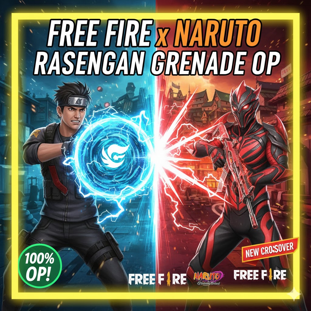 Free Fire x Naruto: Rasengan Grenade OP One-Shot Squad 2025!