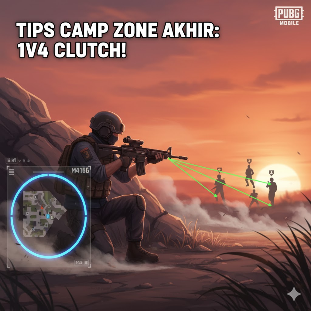Tips Camp Zone Akhir PUBG Mobile: Booyah Pasti 1v4 Clutch!