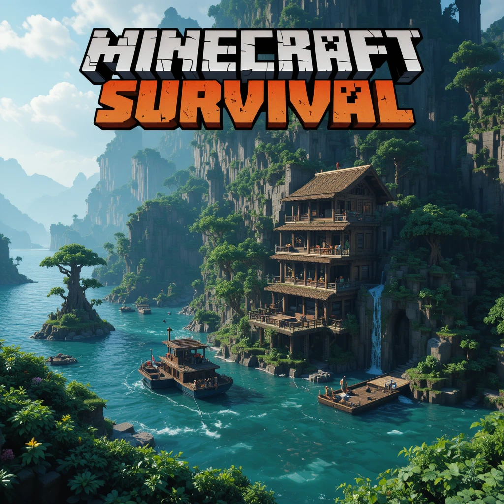 Minecraft Survival: Bangun Kota Bawah Laut Anti-Drowned