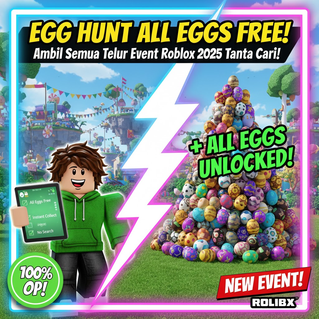 Egg Hunt All Eggs Free: Ambil Semua Telur Event Roblox 2025 Tanpa Cari!