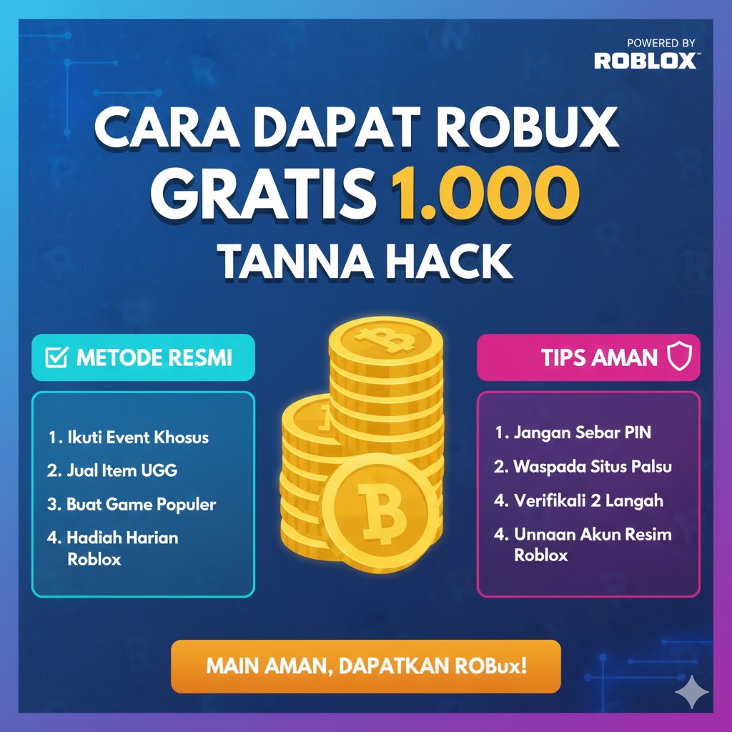 Cara Dapat Robux Gratis 1.000 Tanpa Hack di Roblox