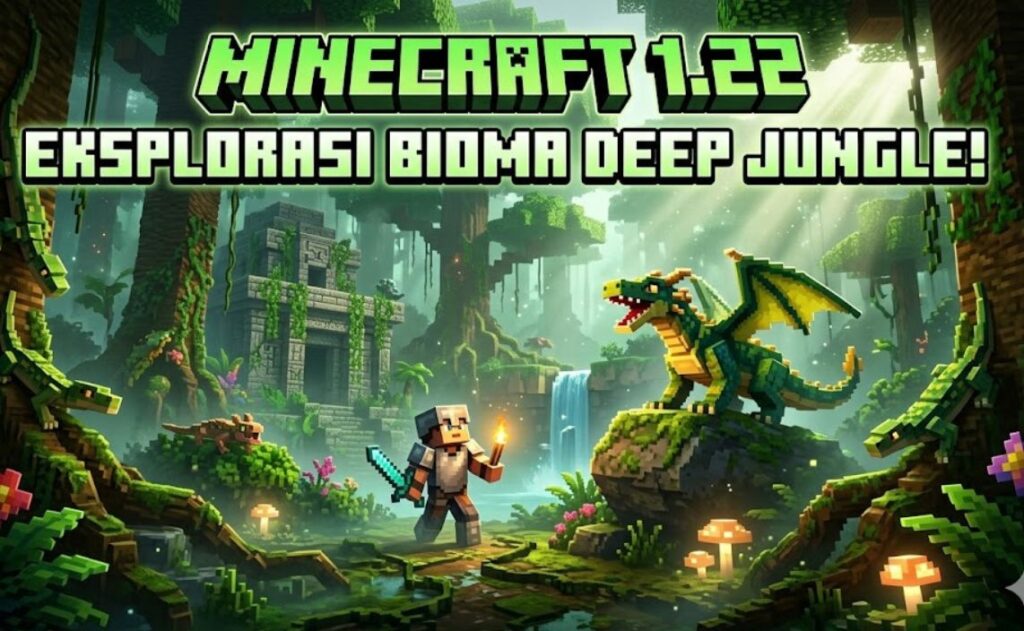 Minecraft 1.22: Eksplorasi Bioma Deep Jungle dengan Mob Reptil