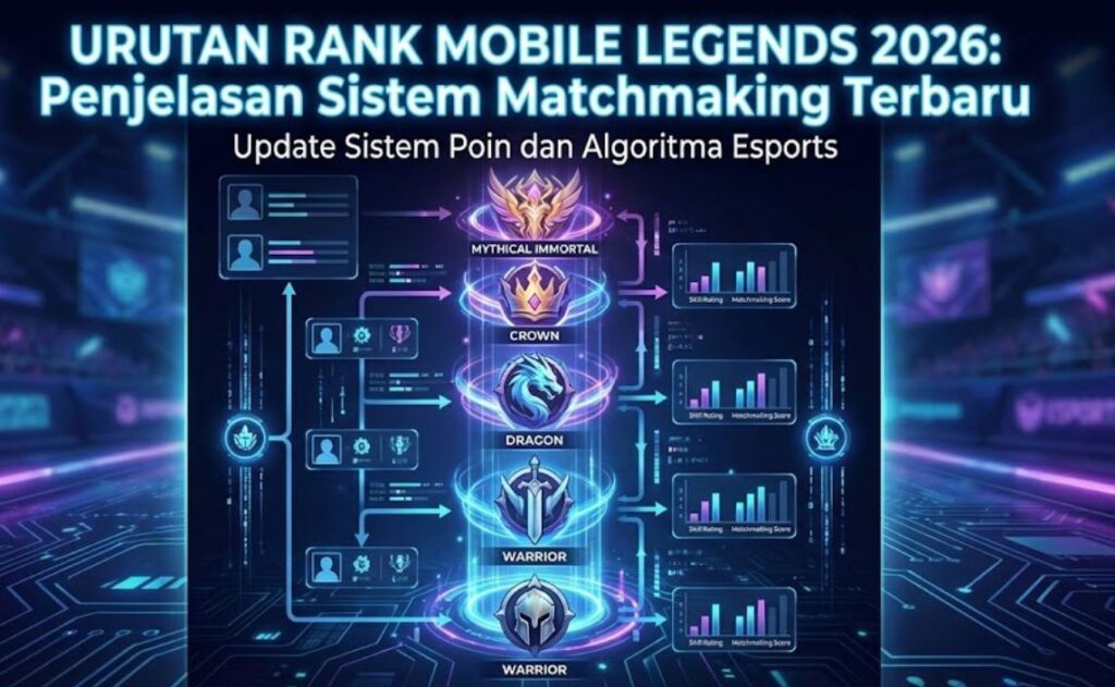 Urutan Rank Mobile Legends 2026: Penjelasan Sistem Matchmaking Terbaru
